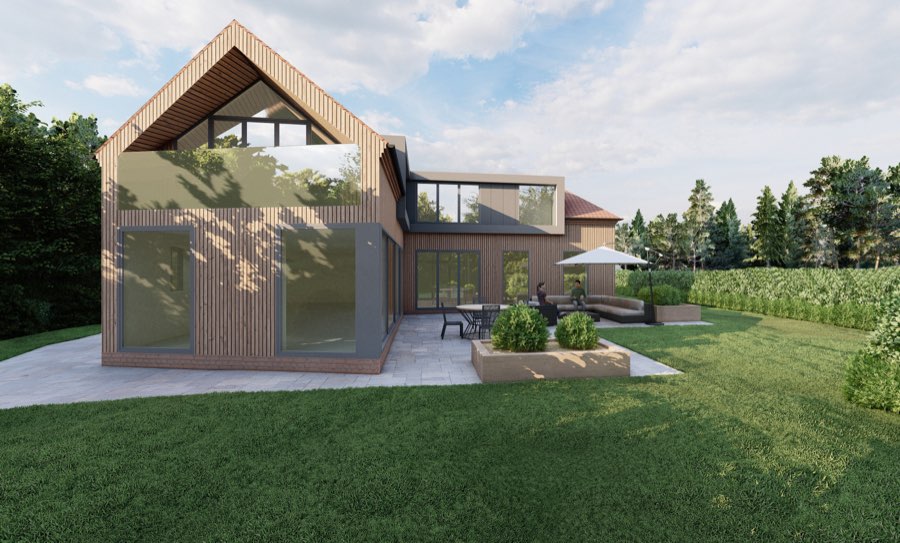 Visualisation of Barn Inspired Grand Design, Rural Nottinghamshire, view 3