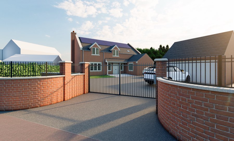 Visualisation of Cottage Inspired Contemporary New Build, Woodborough, Nottinghamshire, view 3