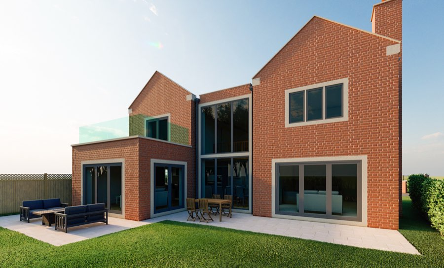 Visualisation of Cottage Inspired Contemporary New Build, Woodborough, Nottinghamshire, view 5